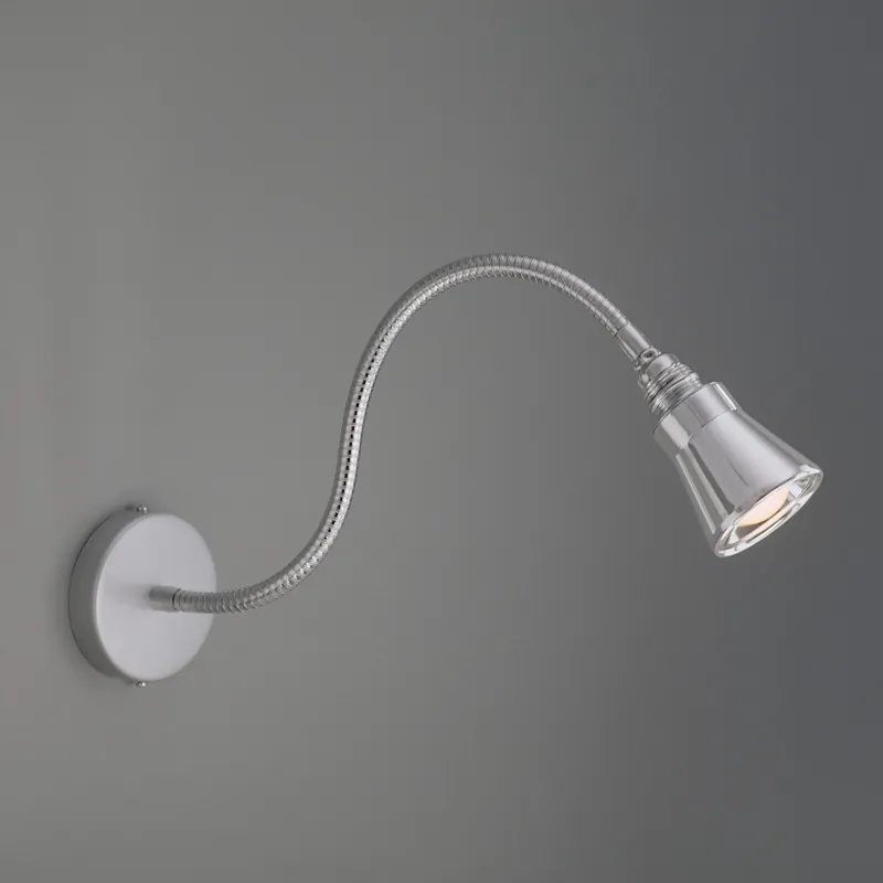 Sale Wandleuchte EINARM CHROM mit Alu-Kegel-Reflektor